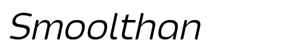 Smoolthan font preview
